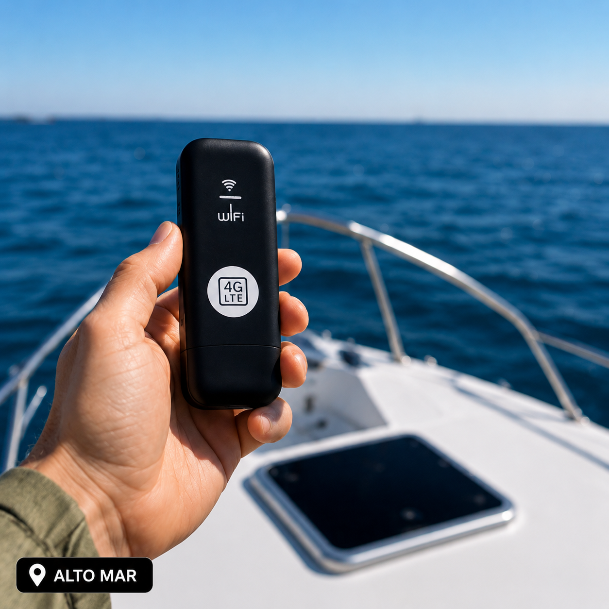 LinkGo 4G en uso en alta mar